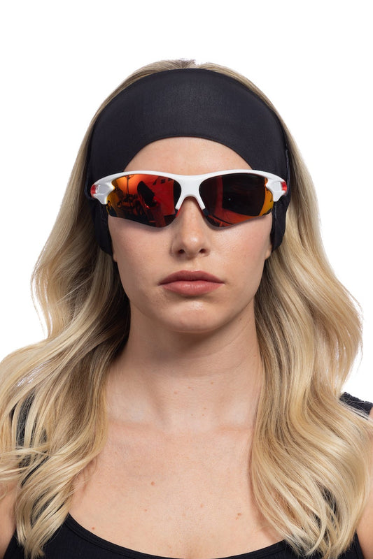 HG Sports Shades Headbands Light Weight Solid Color Solid Black