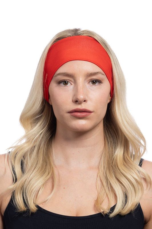 HG Sports Sports Headbands Light Weight Solid Color Solid Red