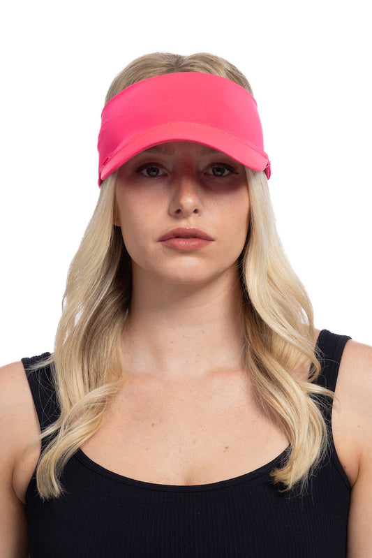HG Sports Visor Headband Soaker Weight Solid Color Hot Pink