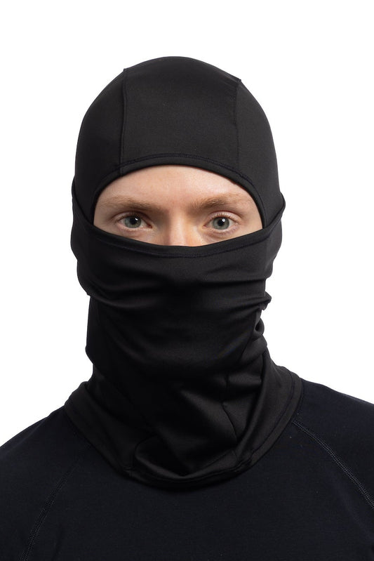 HG Sports Single Layer Balaclava Light Weight Solid Color Solid Black