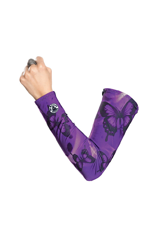 HG Sports Arm Sleevz Sets Soaker Prints Purple Butterflies