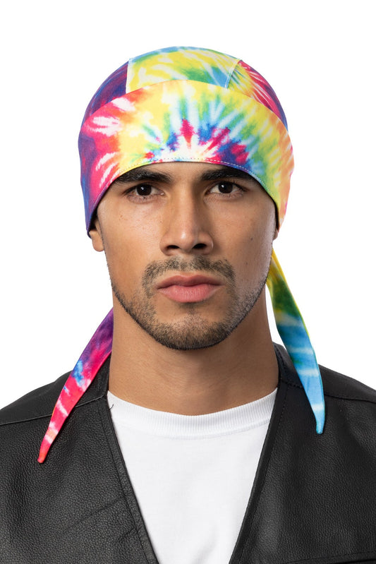HG Sports Full-Head Wrap Light Weight Prints Traditional Tie-Dye