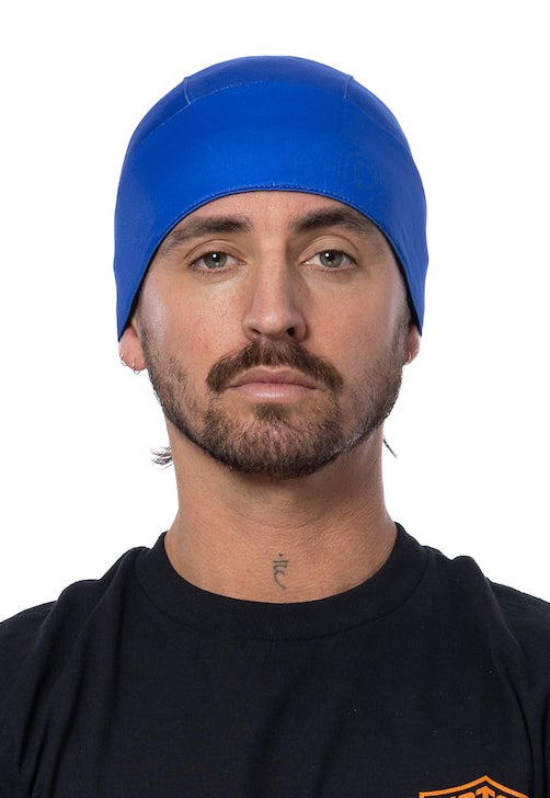 HG Sports Full-Head Wrap Light Weight Solid Color Lapis Blue