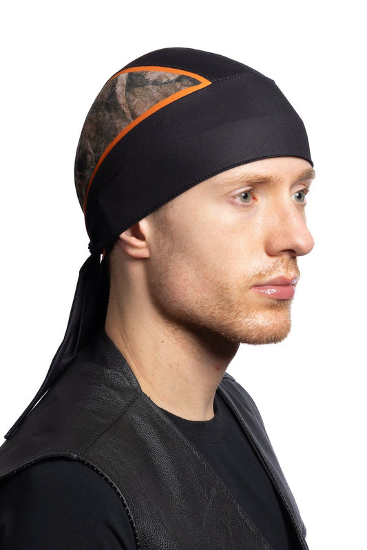 HG Sports Full-Head Wrap Light Weight Prints Orange Forest Camo