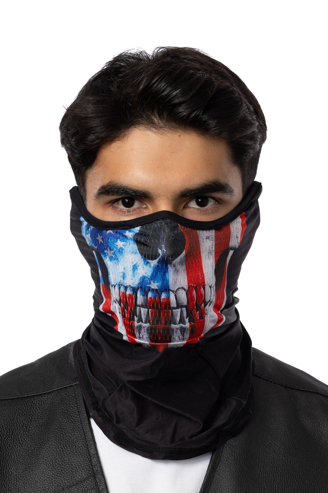 HG Sports Contour Neck Gaiters Soaker Prints Patriot Skull