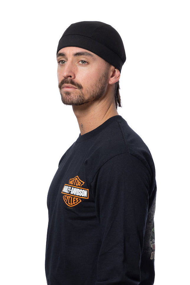 HG Sports Skull Cap Light Weight w-Hidden Elastic Band Solid Color