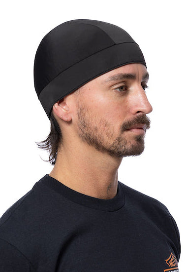 HG Sports Skull Cap Soaker Weight w-Hidden Elastic Band Solid Color Solid Black S M