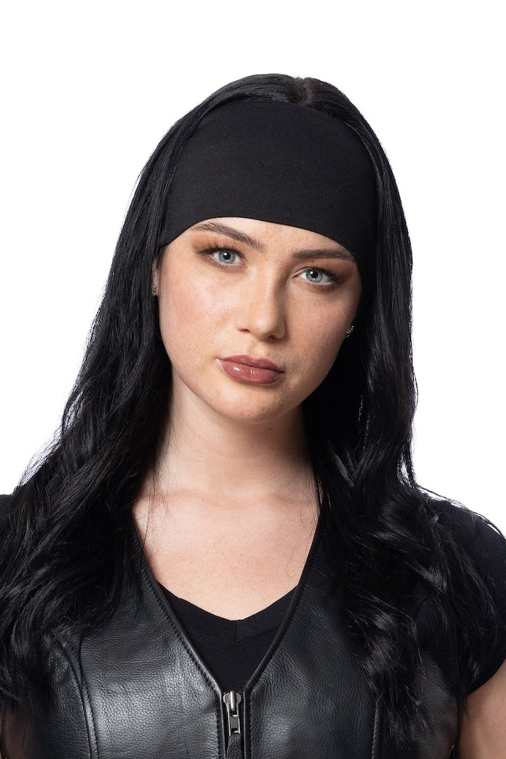 HG Sports Ponytail EZ Bandz Light Weight Solid Color Solid Black