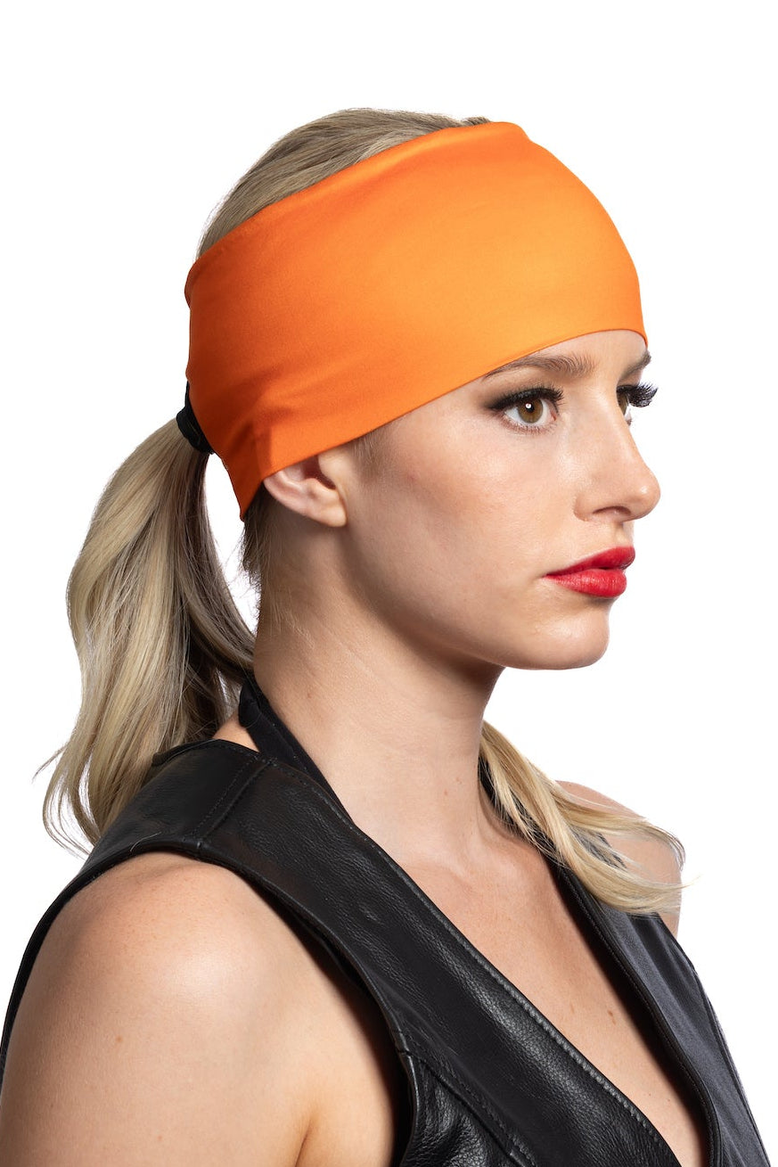 HG Sports Ponytail EZ Bandz Light Weight Solid Color Solid Orange
