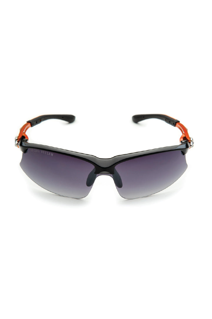 HG Sports Sunglasses Hi Perf-Metallic Orange Frame w Extra Lens