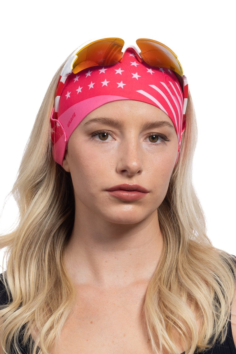 HG Sports Shades Headbands Light Weight Prints Pink Patriotic