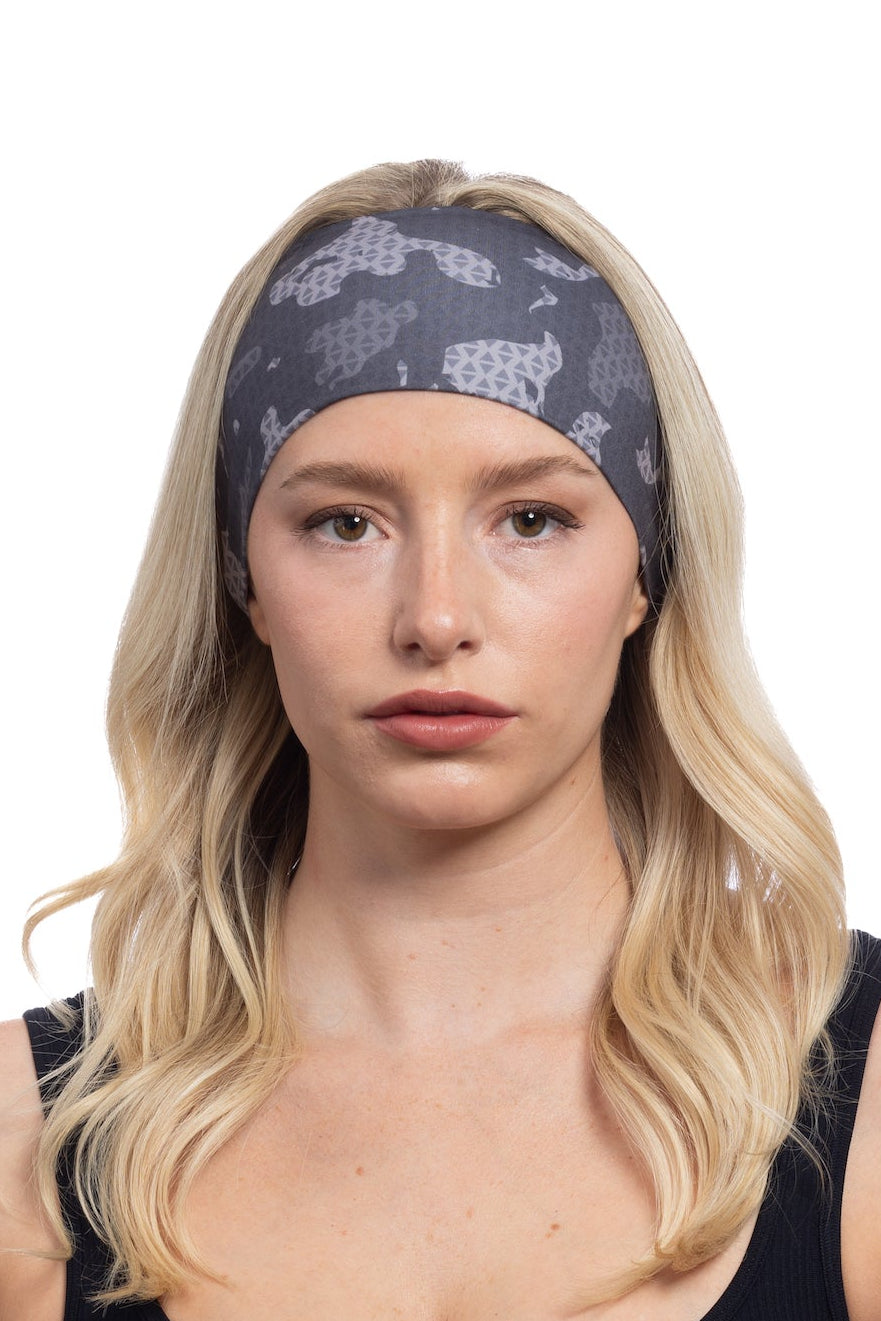 HG Sports Sports Headbands Light Weight Prints Dark Gray Camo