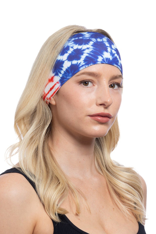 HG Sports Sports Headbands Light Weight Prints USA Tie-Dye