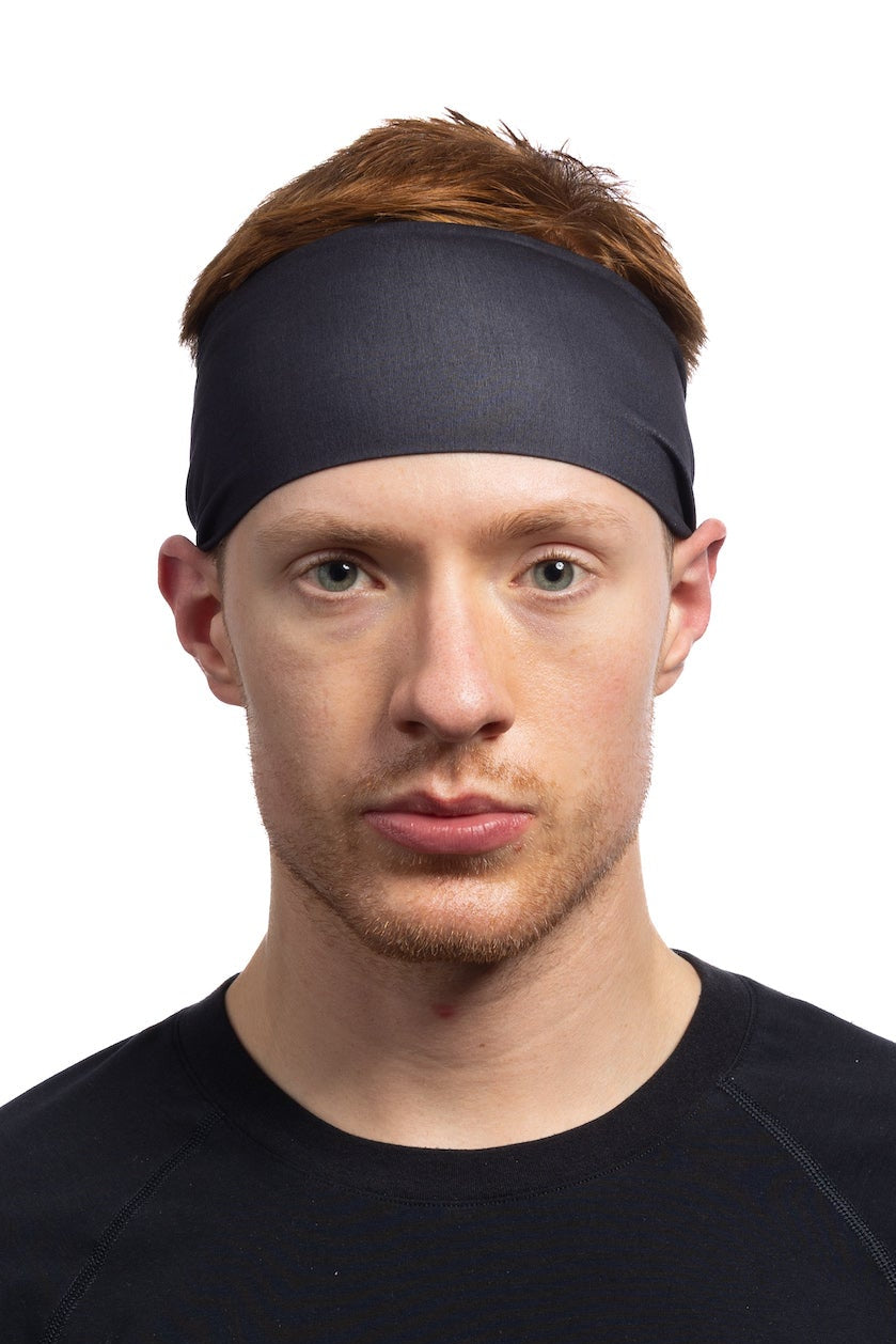 HG Sports Sports Headbands Light Weight Solid Color Solid Black
