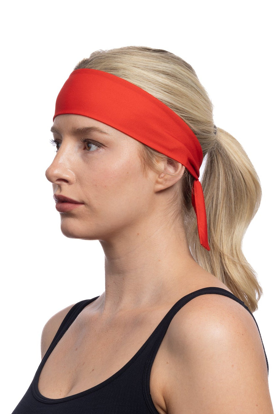 HG Sports Sports Tie Headbands Light Weight Solid Color