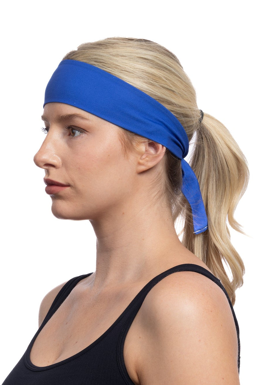 HG Sports Sports Tie Headbands Light Weight Solid Color