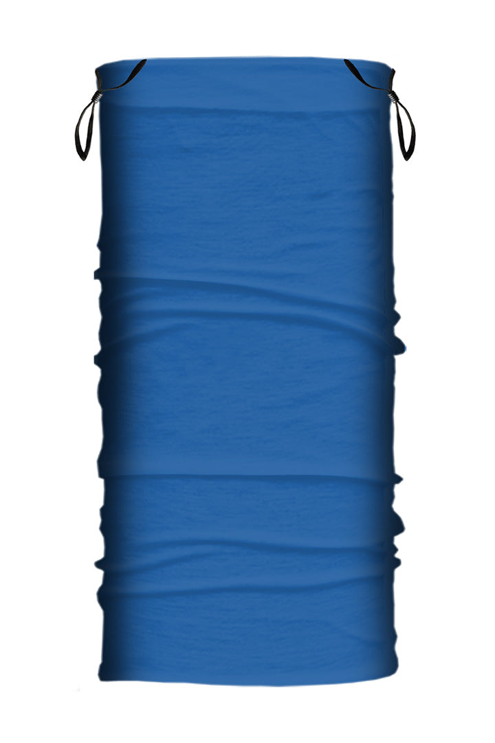 HG Sports Neck Gaiter w-Ear Loop Soaker Weight Solid Color Solid Blue
