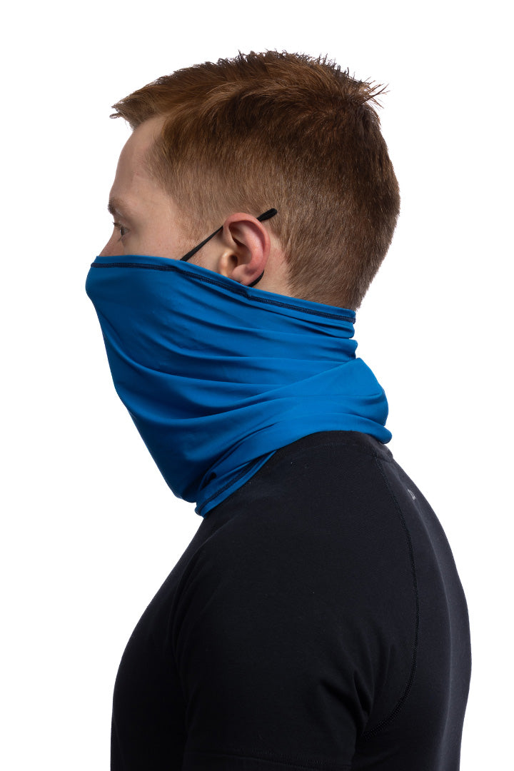HG Sports Neck Gaiter w-Ear Loop Soaker Weight Solid Color