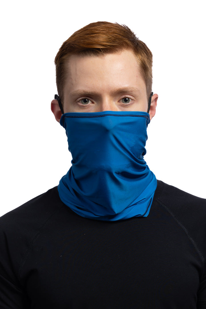 HG Sports Neck Gaiter w-Ear Loop Soaker Weight Solid Color