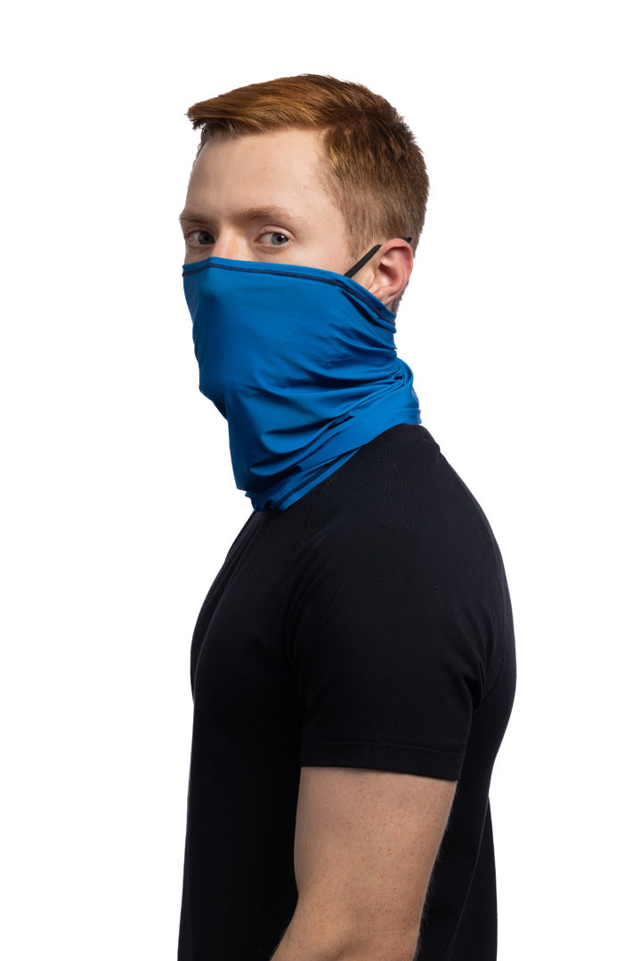 HG Sports Neck Gaiter w-Ear Loop Soaker Weight Solid Color