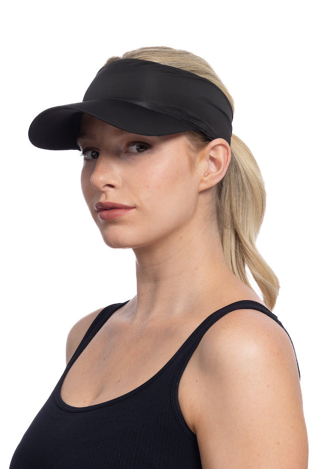 HG Sports Visor Headband Soaker Weight Solid Color Solid Black