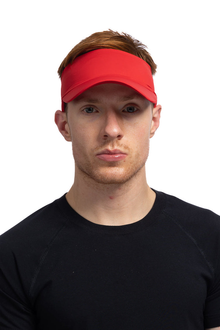HG Sports Visor Headband Soaker Weight Solid Color Solid Red