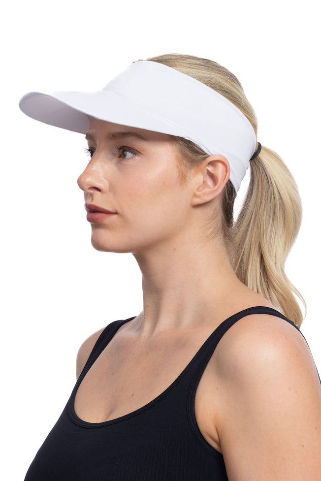 HG Sports Visor Headband Soaker Weight Solid Color Solid White