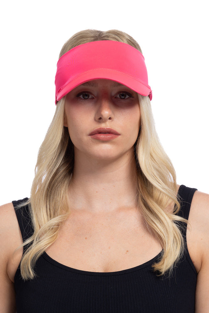 HG Sports Visor Headband Soaker Weight Solid Color Hot Pink