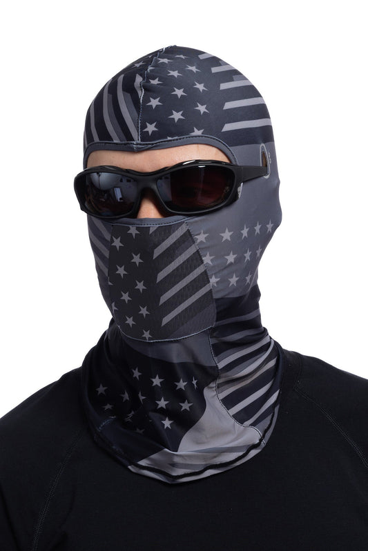 HG Sports Shades Balaclava Soaker Weight Prints Gray Patriotic