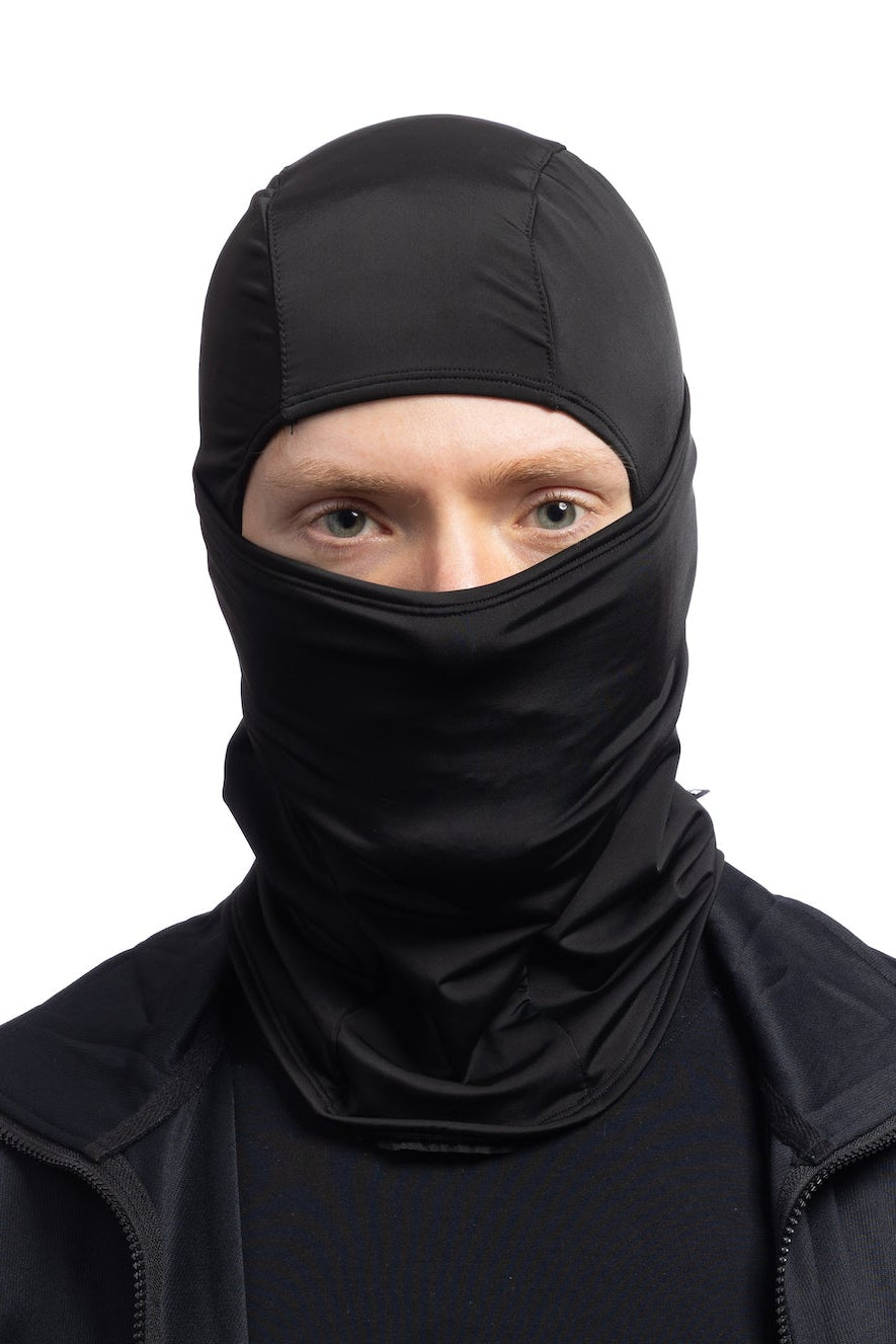 HG Sports Dual Layer Balaclava Winter Weight Solid Color Solid Black