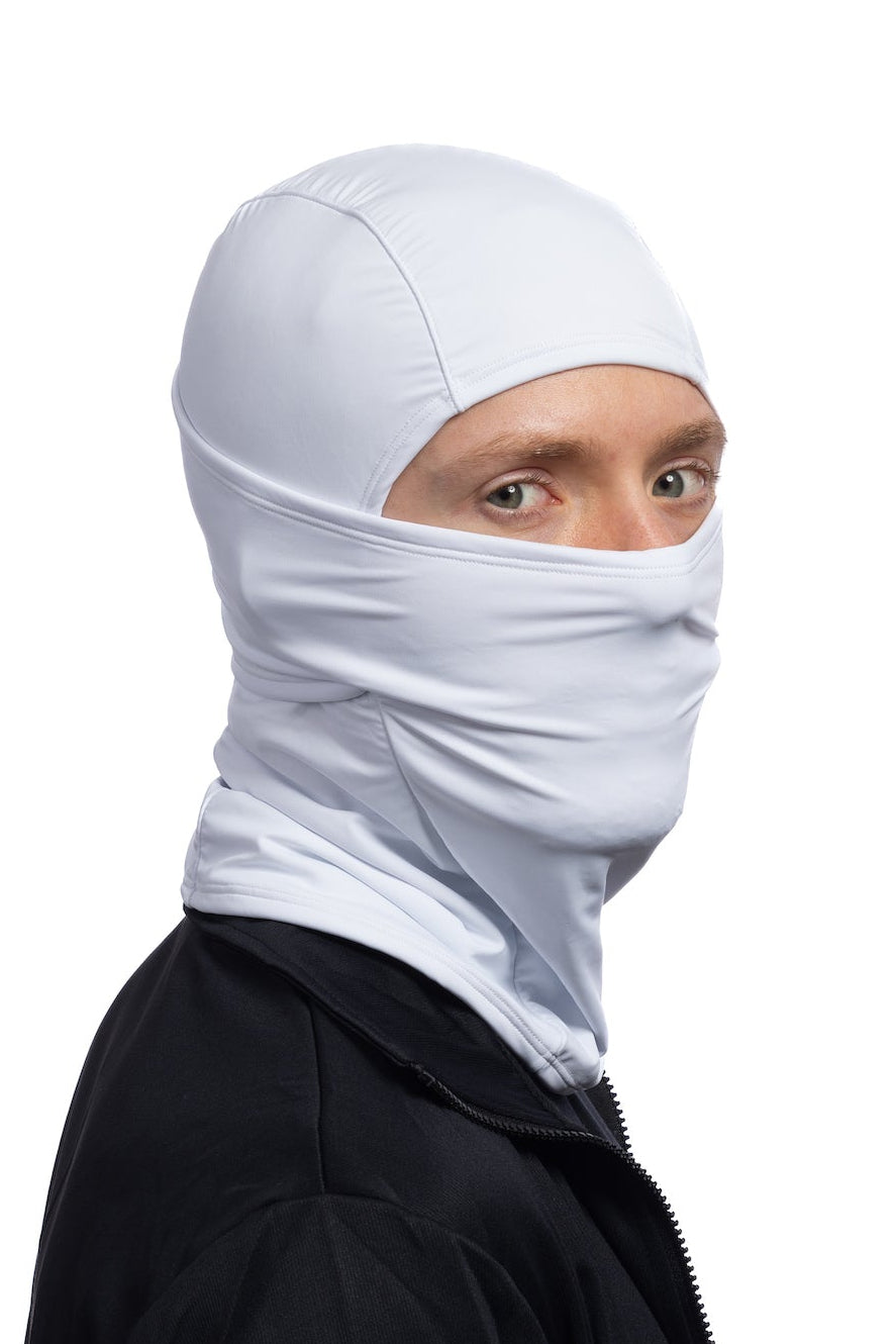 HG Sports Dual Layer Balaclava Winter Weight Solid Color Solid White