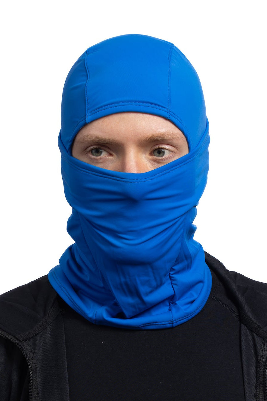 HG Sports Dual Layer Balaclava Winter Weight Solid Color Solid Blue