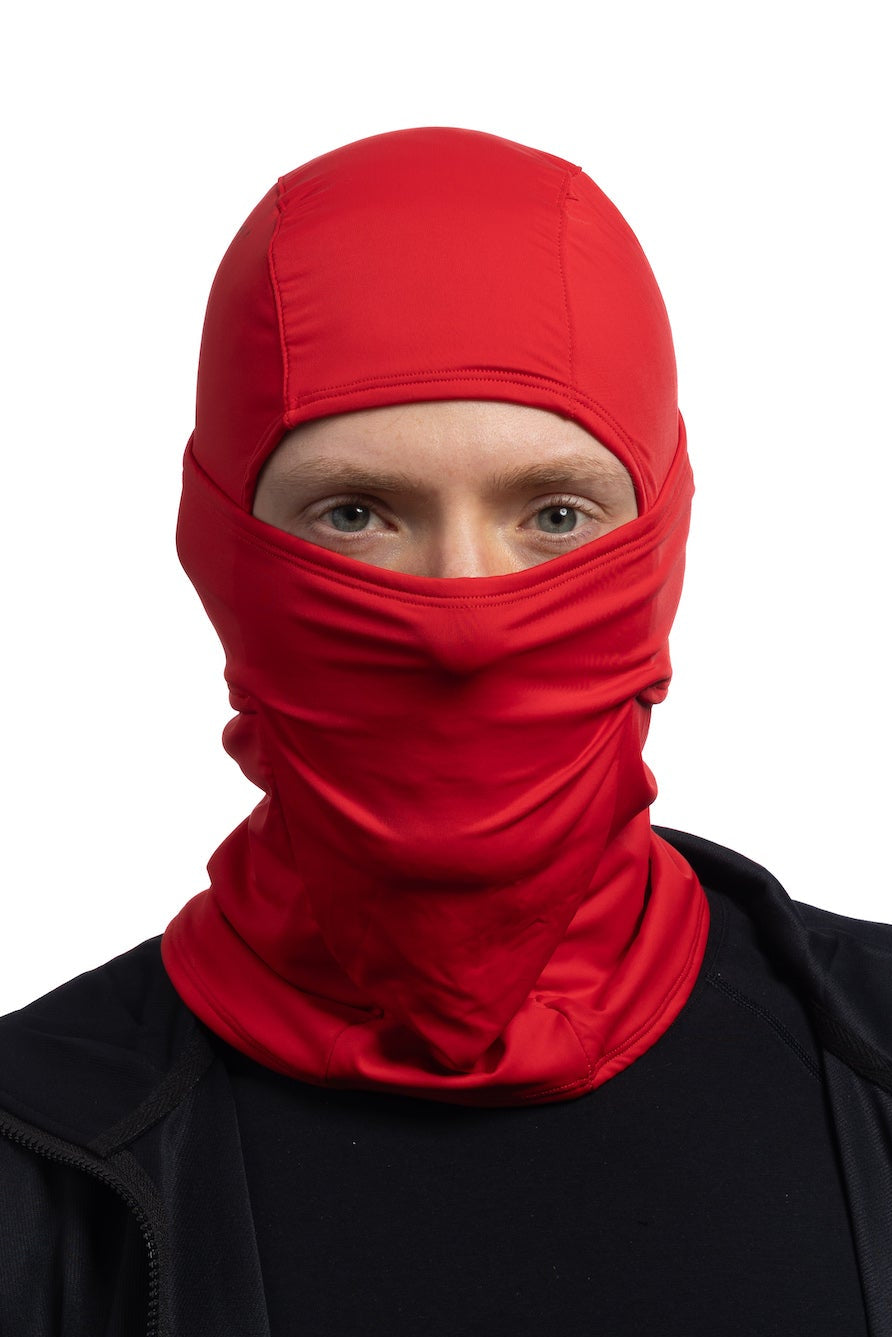 HG Sports Dual Layer Balaclava Winter Weight Solid Color Solid Red