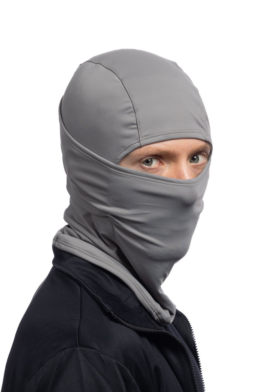 HG Sports Dual Layer Balaclava Winter Weight Solid Color Solid Gray